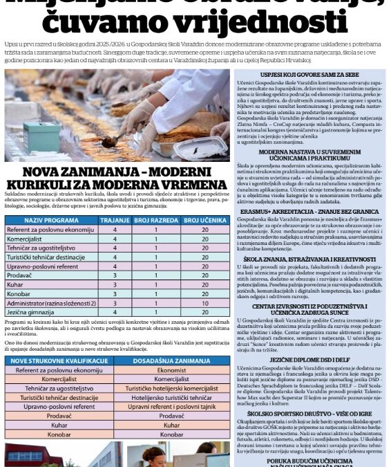 Mijenjamo obrazovanje, čuvamo vrijednosti