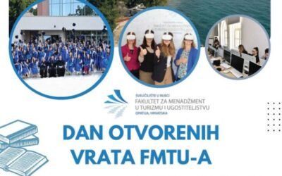 Dani otvorenih vrata Fakulteta za menadžment u turizmu i ugostiteljstvu – poziv učenicima