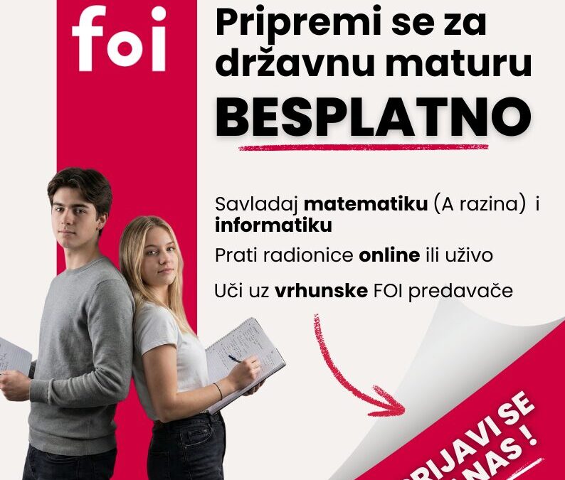 Besplatne pripreme za državnu maturu na FOI-ju: Matematika i Informatika