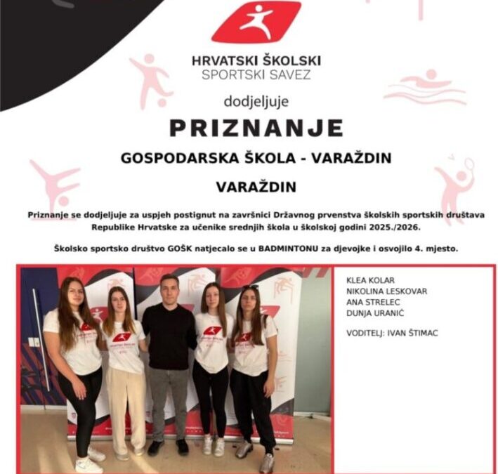 DRŽAVNO PRVENSTVO U BADMINTONU