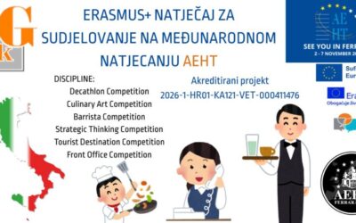 REZULTATI NATJEČAJA ZA SUDJELOVANJE U ERASMUS+ PROJEKTU – AEHT MEĐUNARODNO NATJECANJE