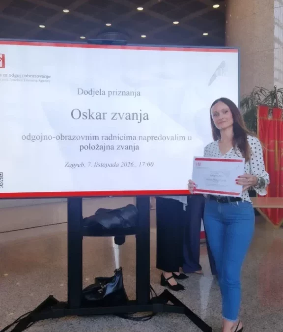  „Oskar zvanja“ stigao u našu školu