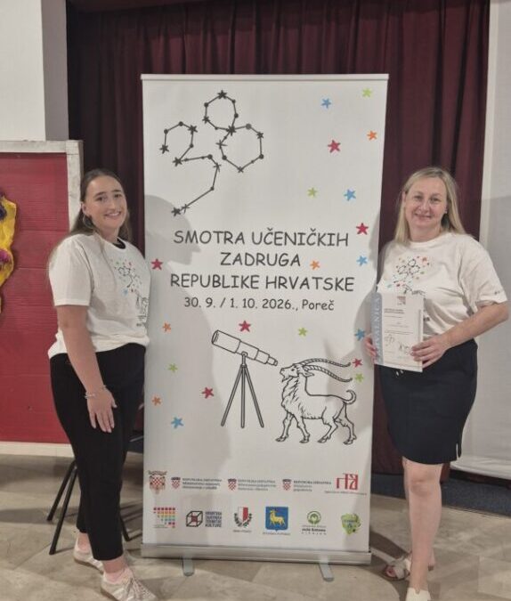 OSVOJENO 2. MJESTO NA 38. SMOTRI UČENIČKIH ZADRUGA – kategorija Istraživački radovi